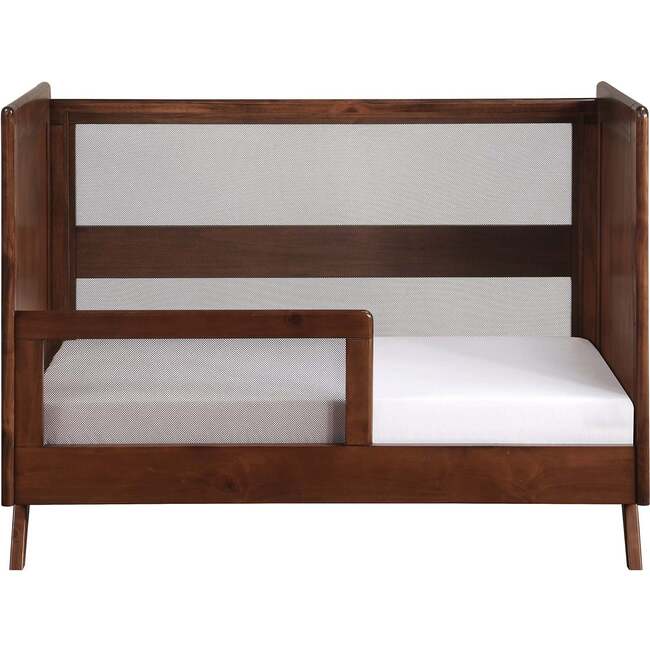 Breathable Mesh Toddler Bed Conversion Kit for 3-in-1 Convertible Crib, Walnut - Cribs - 3