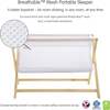 Breathable Mesh Portable Sleeper, Beech & White - Bassinets - 3