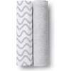 Swaddle Blanket, Watercolor Wave Gray & Gray Heather, 2 Pack - Swaddles - 2