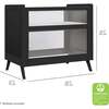 Breathable Mesh 2-in-1 Mini Crib with Mattress, Black - Cribs - 3