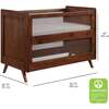 Breathable Mesh 3-in-1 Convertible Crib, Walnut - Cribs - 4