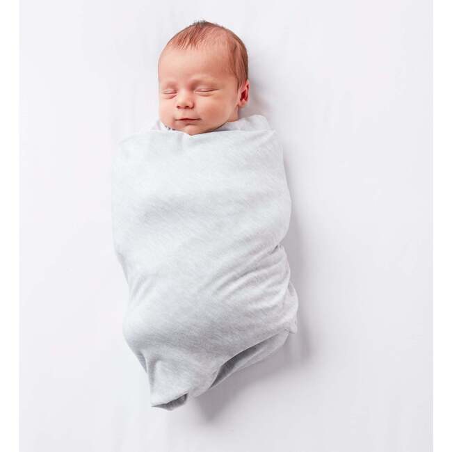 Swaddle Blanket, Watercolor Wave Gray & Gray Heather, 2 Pack - Swaddles - 3