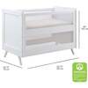 Breathable Mesh 3-in-1 Convertible Crib, White - Cribs - 4