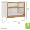Breathable Mesh 2-in-1 Mini Crib with Mattress, Beech & White - Cribs - 4