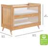 Breathable Mesh 3-in-1 Convertible Crib, Beech - Cribs - 4