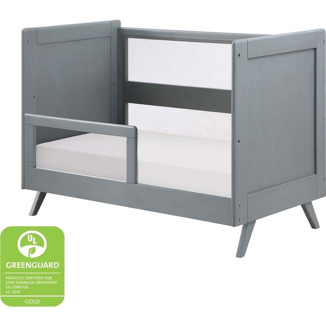 Breathable Mesh Toddler Bed Conversion Kit for 3-in-1 Convertible Crib, Gray - Cribs - 4