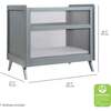 Breathable Mesh 2-in-1 Mini Crib with Mattress, Gray - Cribs - 4