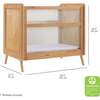 Breathable Mesh 2-in-1 Mini Crib with Mattress, Beech - Cribs - 4