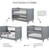 Breathable Mesh 3-in-1 Convertible Crib, Gray - Cribs - 5