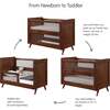 Breathable Mesh 3-in-1 Convertible Crib, Walnut - Cribs - 5