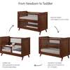 Breathable Mesh Toddler Bed Conversion Kit for 3-in-1 Convertible Crib, Walnut - Cribs - 6