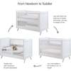 Breathable Mesh 3-in-1 Convertible Crib, White - Cribs - 5