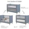 Breathable Mesh Toddler Bed Conversion Kit for 3-in-1 Convertible Crib, Steel Gray - Cribs - 6