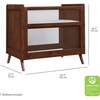 Breathable Mesh 2-in-1 Mini Crib with Mattress, Walnut - Cribs - 4
