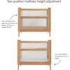 Breathable Mesh 2-in-1 Mini Crib with Mattress, Beech - Cribs - 5