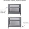 Breathable Mesh 2-in-1 Mini Crib with Mattress, Gray - Cribs - 5