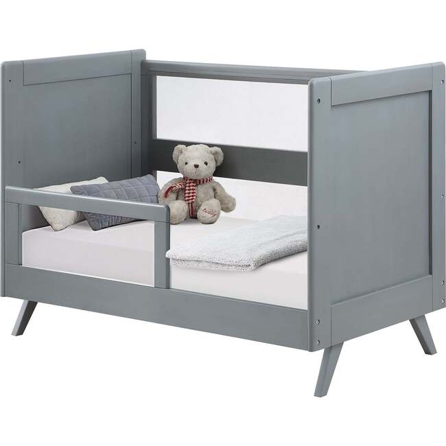 Breathable Mesh Toddler Bed Conversion Kit for 3-in-1 Convertible Crib, Gray - Cribs - 5