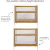 Breathable Mesh 2-in-1 Mini Crib with Mattress, Beech & White - Cribs - 5