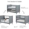 Breathable Mesh Toddler Bed Conversion Kit for 3-in-1 Convertible Crib, Gray - Cribs - 6
