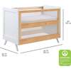 Breathable Mesh 3-in-1 Convertible Crib, Beech & White - Cribs - 4