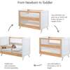 Breathable Mesh 3-in-1 Convertible Crib, Beech & White - Cribs - 5
