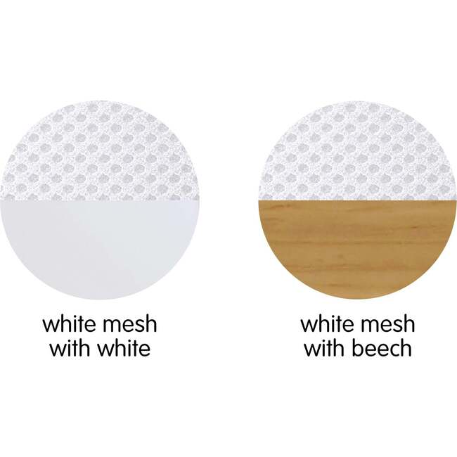 Breathable Mesh Portable Sleeper, Beech & White - Bassinets - 7
