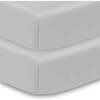 All-in-One Fitted Sheet & Waterproof Cover for Crib Mattresses, 2-Pack, Gray - Crib Sheets - 1 - thumbnail