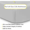 All-in-One Fitted Sheet & Waterproof Cover for Crib Mattresses, 2-Pack, Gray - Crib Sheets - 2