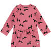 Long Sleeve Dress, Dog Print - Dresses - 1 - thumbnail