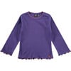 Long Sleeve Tee Shirt, Purple - T-Shirts - 1 - thumbnail