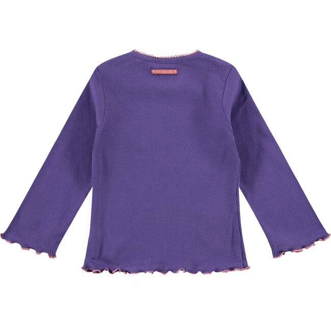 Long Sleeve Tee Shirt, Purple - T-Shirts - 2