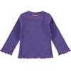 Long Sleeve Tee Shirt, Purple - T-Shirts - 2