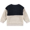 Fuzzy Sweater, Navy and Cream - Sweaters - 2