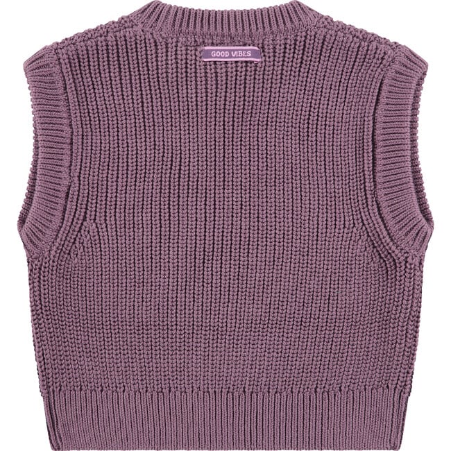 Sweater Vest, Purple - Vests - 2