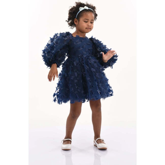 Bell Mariposa Dress, Navy - Dresses - 2