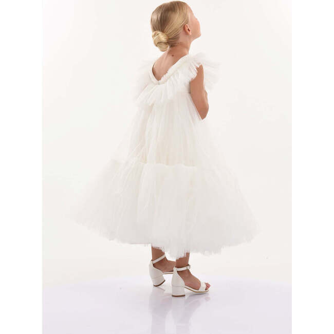Beckwith Ruffle Dress, White - Dresses - 4