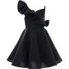 Riviera Off Shoulder Ruffle Dress, Black - Dresses - 1 - thumbnail