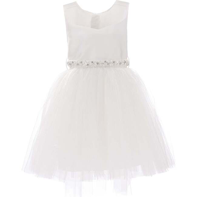 Sabrina Glitter Tulle Dress, White