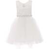 Sabrina Glitter Tulle Dress, White - Dresses - 1 - thumbnail