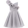 Riviera Off Shoulder Ruffle Dress, Silver - Dresses - 1 - thumbnail