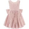 Peach Ainsley Sequin Bow Dress, Pink - Dresses - 1 - thumbnail