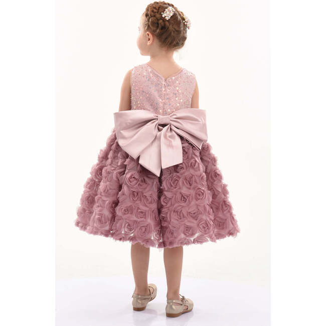 Kreisler Sequin Bow Dress, Pink - Dresses - 4
