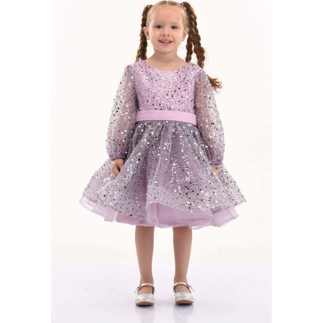 Pradera Glimmer Tulle Bow Dress, Purple - Dresses - 2