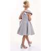 Riviera Off Shoulder Ruffle Dress, Silver - Dresses - 3