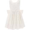 Ainsley Sequin Bow Dress, Pearl - Dresses - 1 - thumbnail