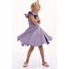 Riviera Off Shoulder Ruffle Dress, Purple - Dresses - 3