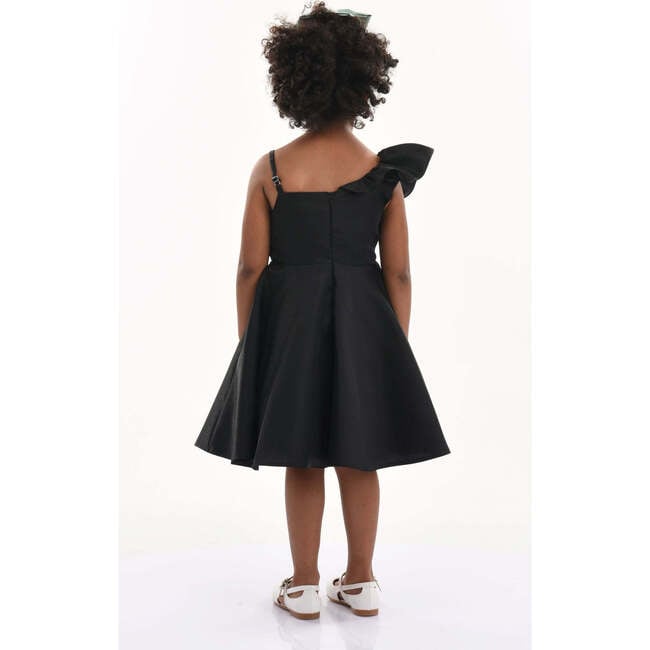 Riviera Off Shoulder Ruffle Dress, Black - Dresses - 4