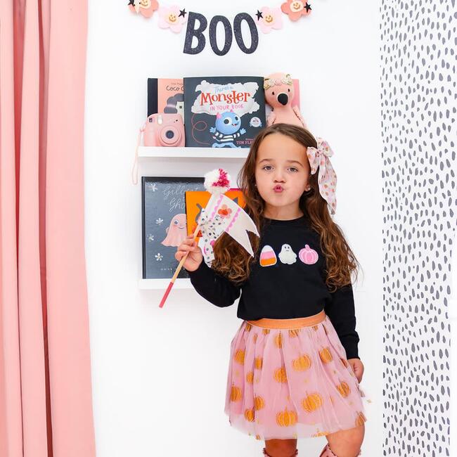 Halloween Treats Patch Sweatshirt, Black - Sweatshirts - 3
