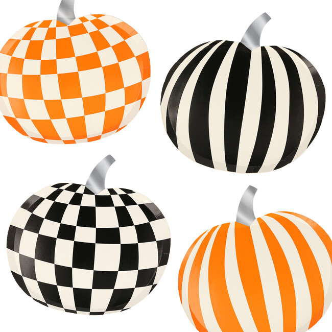 Mod Pattern Pumpkin Plates