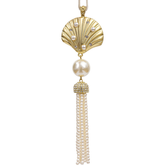 Seashell And Pearl Tassel Hanging Ornament